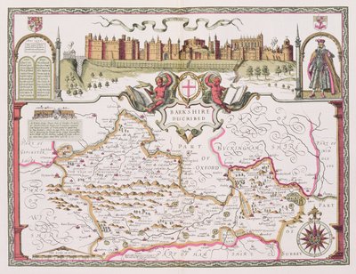 Berkshire, engraved by Jodocus Hondius from John Speed